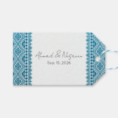 Palestinian Tatreez Print Gift Tags Geschenkanhänger (Vorderseite (Horizontal))