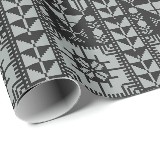 Palestinian Tatreez Print Wrapping Paper Geschenkpapier (Rolleneckpunkt)