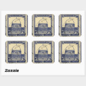palestinische antike Briefmarke 1920 Quadratischer Aufkleber (Blatt)