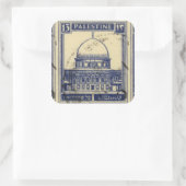 palestinische antike Briefmarke 1920 Quadratischer Aufkleber (Tasche)