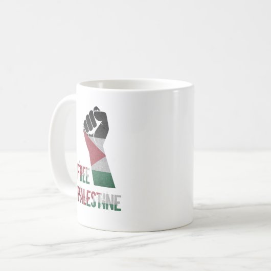 Palestinische Fahne Kaffeetasse (Vorderseite Links)