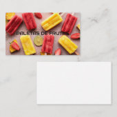 Paletas de frutas visitenkarte (Vorne/Hinten)