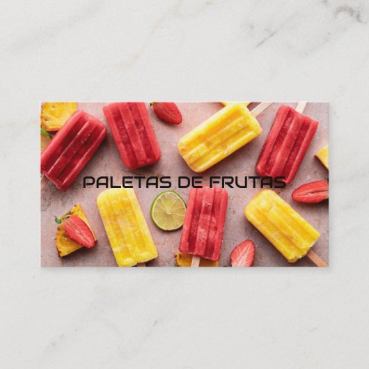 Paletas de frutas visitenkarte (Vorderseite)
