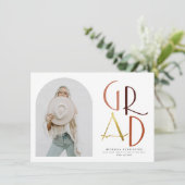 Palette | Boho Arch & Bold Foto Abschluss Einladung (Stehend Vorderseite)