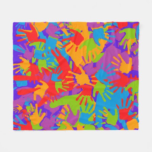 "Palette der Aufdrucke: Erforschung des farbenfroh Fleecedecke (Vorderseite (Horizontal))