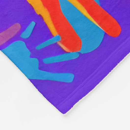 "Palette der Aufdrucke: Erforschung des farbenfroh Fleecedecke (Ecke)