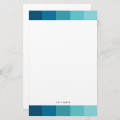 Palette der blauen Streifen Briefpapier (Vorne/Hinten)