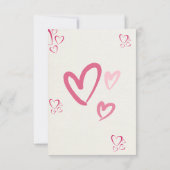 Palette der Liebe: Weißrosa Valentinstag Mitteilungskarte (Rückseite)