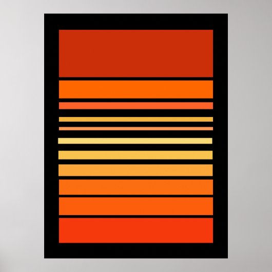 Palette der orangen Farblinien Poster (Vorne)