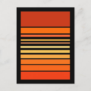 Palette der orangen Farblinien Postkarte