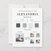 Palette der Seaside Ocean Glass | Meine Bridesmaid Ankündigung (Rückseite)