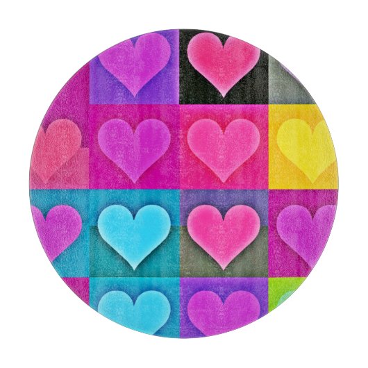 Palette der sichtbaren Liebe: Herzblut Schneidebrett (Vorderseite)