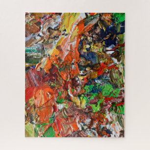 Palette des Künstlers: Expressives Farbauftrag-Mus Puzzle