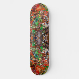 Palette des Künstlers: Expressives Farbauftragsmus Skateboard