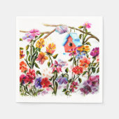 PALETTE DRUCKEN BIRD HOUSE PAPIER NAPKINS SERVIETTE (Vorderseite)