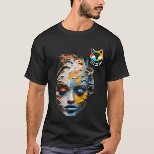 Palette Knife Akrylkkunst - Fett strukturiert T-Shirt (Vorderseite)