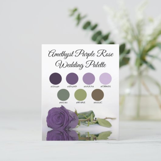 Palette Lila Hochzeitfarben der Amethyst-Rose (Stehend Vorderseite)