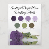 Palette Lila Hochzeitfarben der Amethyst-Rose (Vorderseite)