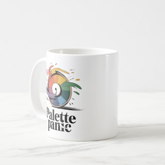 Palette Panic | Designer Life Joke Kaffeetasse (Vorderseite Links)