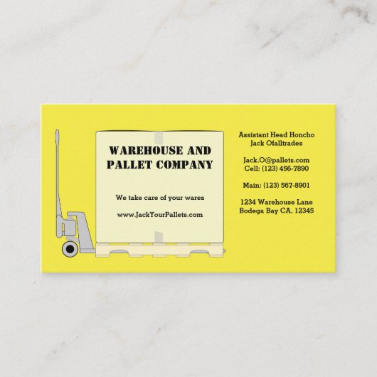 Paletten-Jack Visitenkarte (Vorderseite)