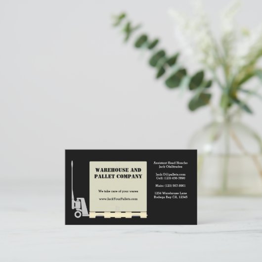 Paletten-Jack Visitenkarte (Stehend Vorderseite)