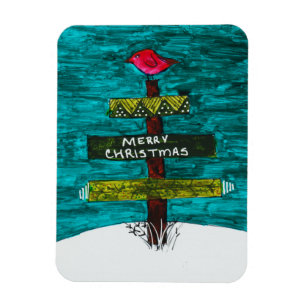 Paletten-Weihnachtsbaum mit einem roten Magnet