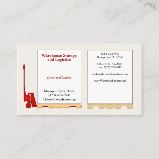 Palettenboxen Standard, 3,5" x 2,0" Visitenkarte (Vorderseite)