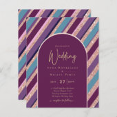 Palettenpflaume Lila türkisfarbene Rose Goldhochze (Vorne/Hinten)