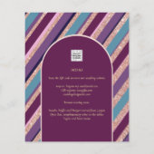 Palettenpflaume Lila türkisfarbene Rose Goldhochze (Rückseite)