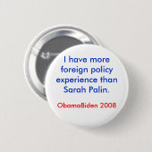 Palin Außenpolitik Button (Vorne & Hinten)