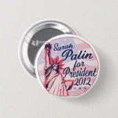Palin Dame Liberty Button (Vorne & Hinten)