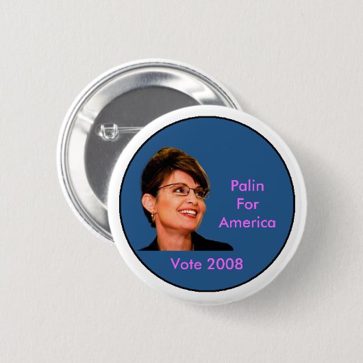 Palin für Amerika Button (Vorne & Hinten)