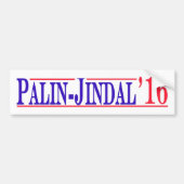 Palin - Jindal 2016! Autoaufkleber (Vorne)