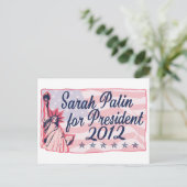 Palin Lady Liberty Postkarte (Stehend Vorderseite)