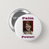 Palin Power! - Knopf Button (Vorne & Hinten)