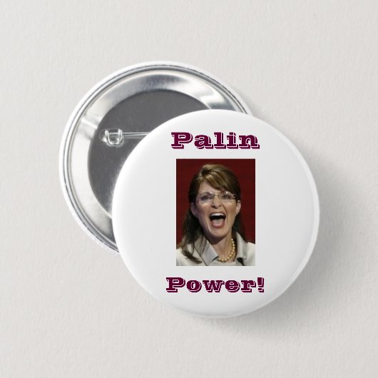 Palin Power! - Knopf Button (Vorne & Hinten)
