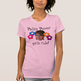 palin Power mit Blumen T-Shirt