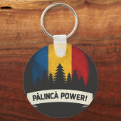 Palinca-Power - Tricolor-Flagge Schlüsselanhänger (Vorderseite)