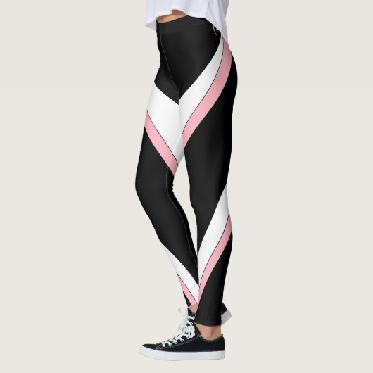 Palisade entwirft rosa Fließband Leggings (Links)