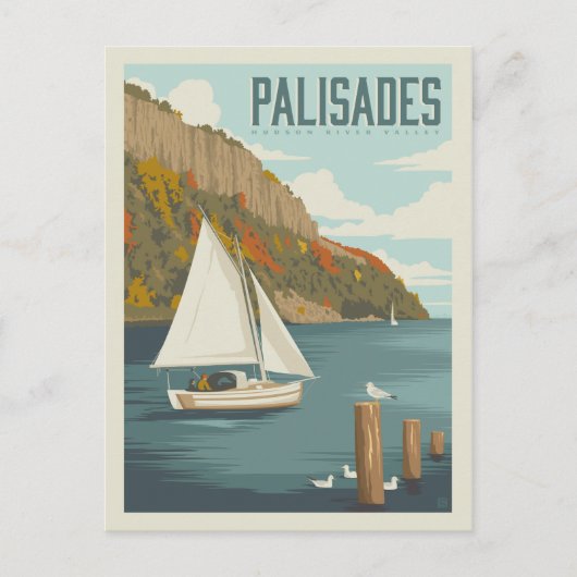 Palisades Hudson Valley Postkarte (Vorderseite)