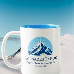 Palisades Tahoe California Skigebiet Souvenir Zweifarbige Tasse