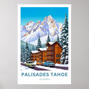 Palisades Tahoe California Travel Print Poster