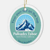 Palisades Tahoe Weihnachtsschmuck - Blauer Berg (Links)
