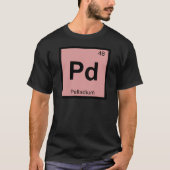Palladium - Palladium-Chemie-Periodensystem-Symbol T-Shirt (Vorderseite)