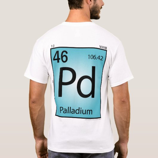 Palladium- (Pd)Element-T - Shirt (Rückseite)