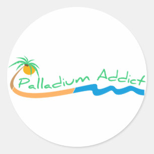 Palladium-Süchtig-Aufkleber Runder Aufkleber