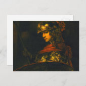 Pallas Athena 1657 von Rembrandt Harmensz Van Rijn Postkarte (Vorne/Hinten)