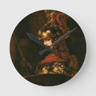 Pallas Athena or, Armoured Figur, 1664-65 Runde Wanduhr