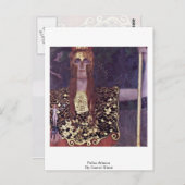 Pallas Athena von Gustav Klimt Postkarte (Vorne/Hinten)