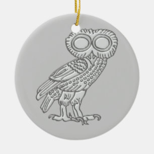 Pallas Athene Athena Eule owl Keramik Ornament